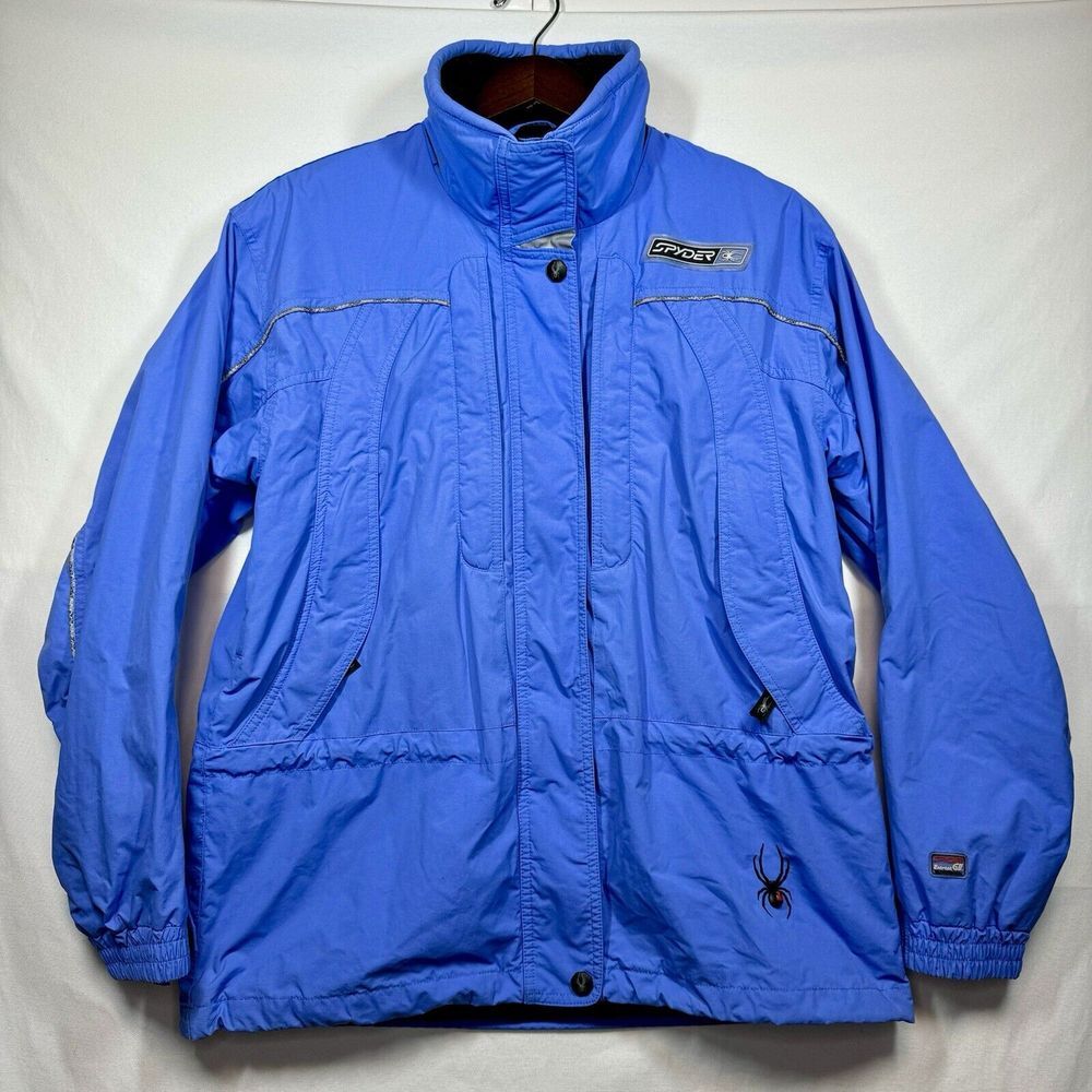 Vintage Spyder Jacket‎ Women's Periwinkle Ski/Snowboard Winter Coat Sz 10 Large